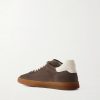 Ginnasio 001 Leather-Trimmed Suede Sneakers - BK