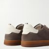 Ginnasio 001 Leather-Trimmed Suede Sneakers - CU