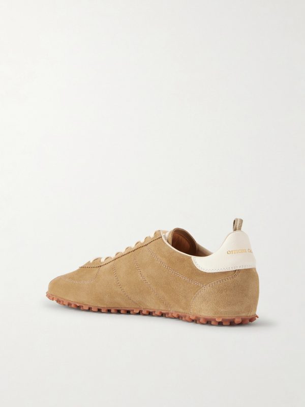 Repertoire 001 Leather-Trimmed Suede Sneakers - BK Repertoire 001 Leather-Trimmed Suede Sneakers - BK