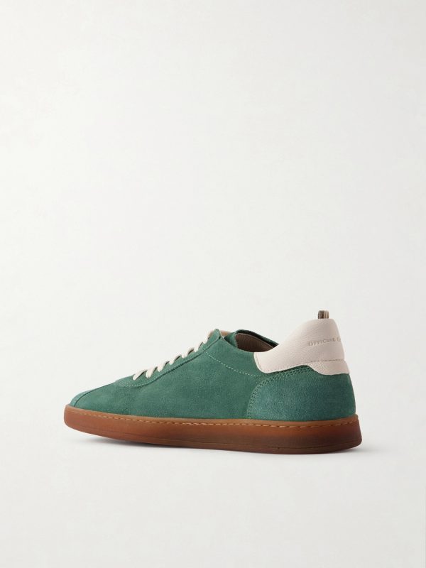 Ginnasio 001 Leather-Trimmed Suede Sneakers - BK Ginnasio 001 Leather-Trimmed Suede Sneakers - BK