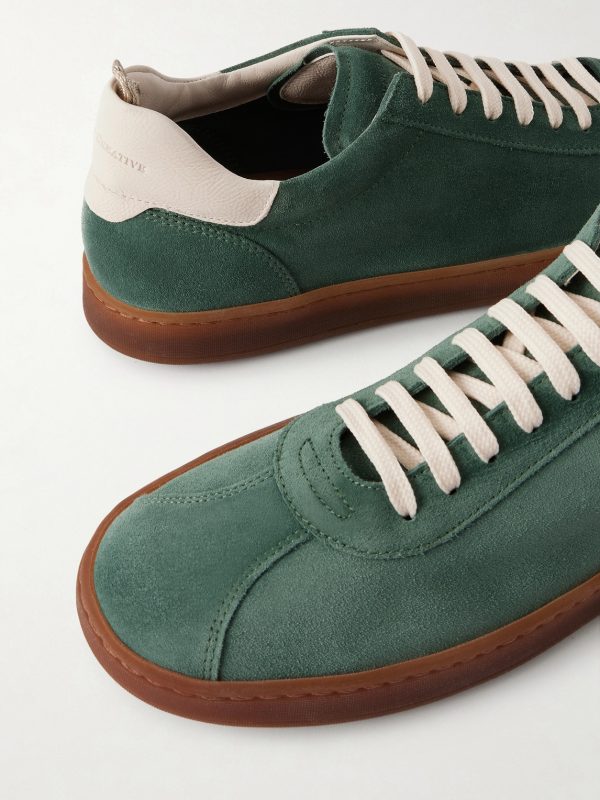 Ginnasio 001 Leather-Trimmed Suede Sneakers - CU Ginnasio 001 Leather-Trimmed Suede Sneakers - CU