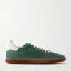 Ginnasio 001 Leather-Trimmed Suede Sneakers Ginnasio 001 Leather-Trimmed Suede Sneakers