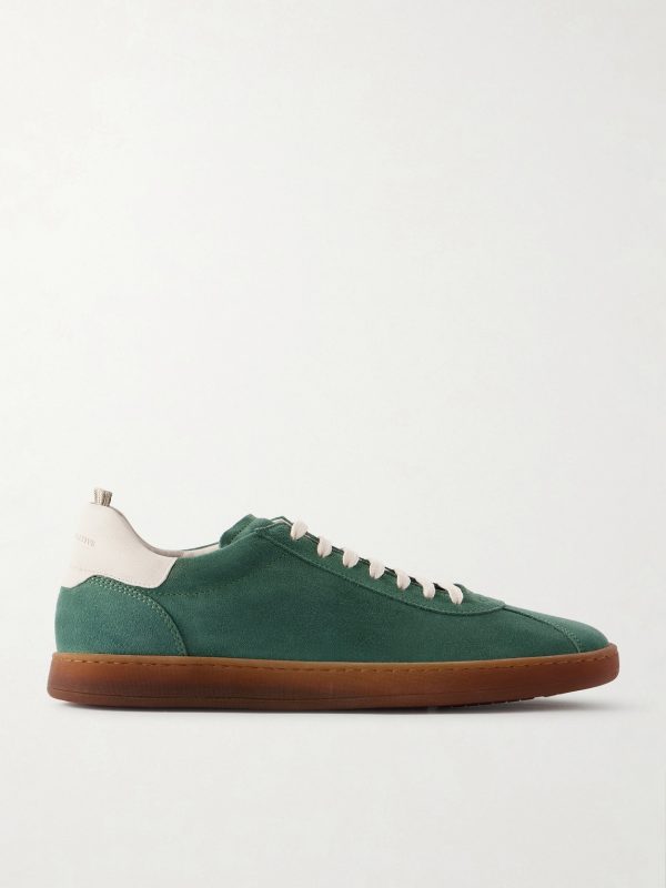 Ginnasio 001 Leather-Trimmed Suede Sneakers Ginnasio 001 Leather-Trimmed Suede Sneakers