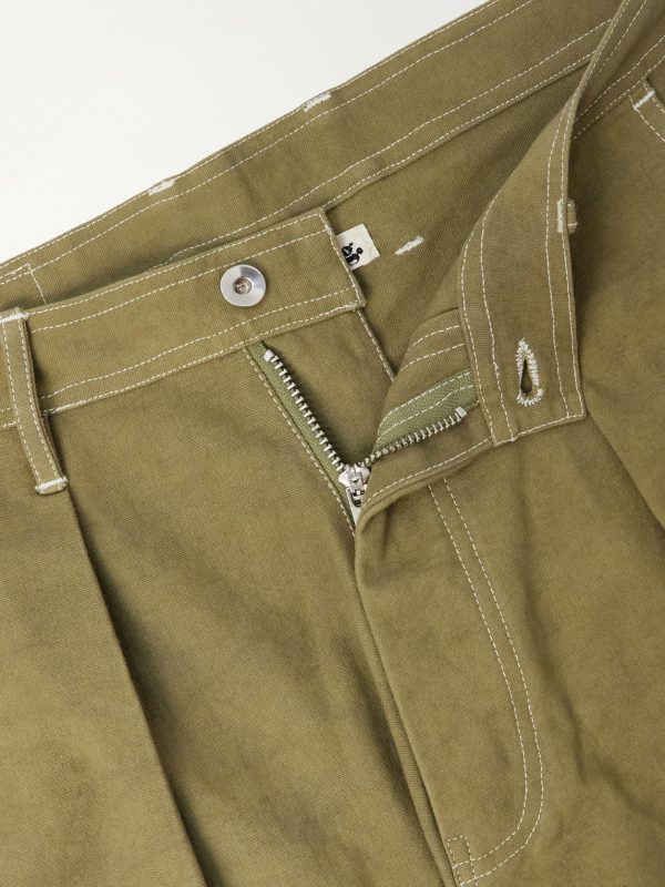 Lush Wide-Leg Pleated Organic Cotton-Canvas Trousers - E1 Lush Wide-Leg Pleated Organic Cotton-Canvas Trousers - E1