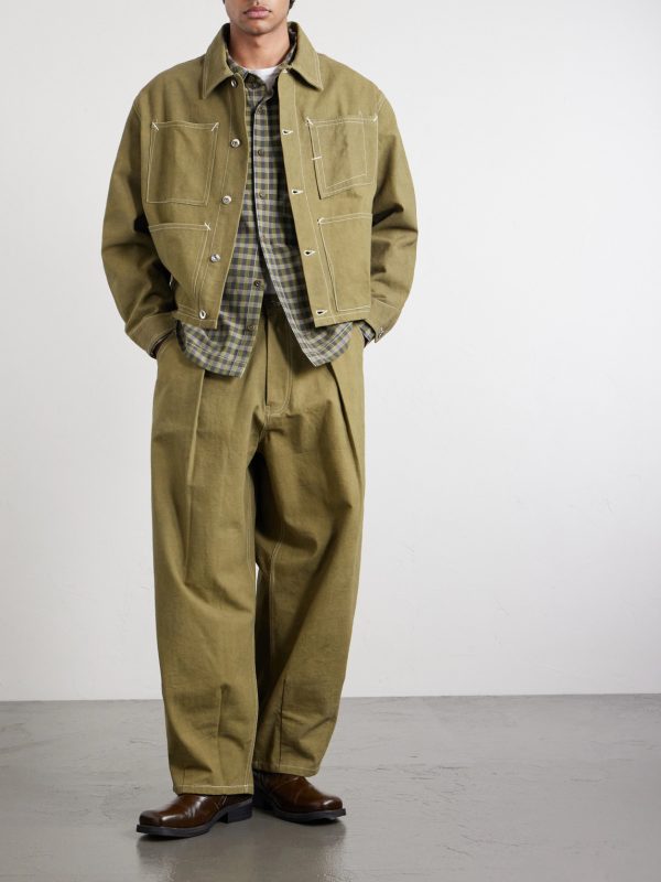 Lush Wide-Leg Pleated Organic Cotton-Canvas Trousers - OU Lush Wide-Leg Pleated Organic Cotton-Canvas Trousers - OU