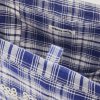 Big Shop Embellished Checked Cotton Tote - E1 Big Shop Embellished Checked Cotton Tote - E1