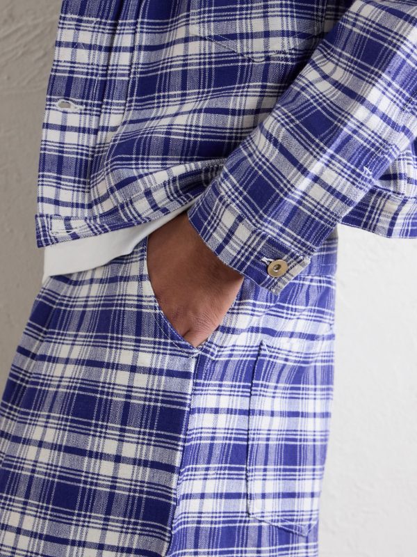 Lush Wide-Leg Checked Organic Cotton Trousers - CU Lush Wide-Leg Checked Organic Cotton Trousers - CU