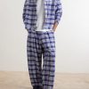 Lush Wide-Leg Checked Organic Cotton Trousers - OU Lush Wide-Leg Checked Organic Cotton Trousers - OU