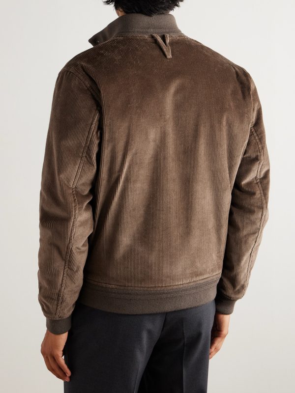 Valstarino Cotton-Blend Corduroy Padded Jacket - BK Valstarino Cotton-Blend Corduroy Padded Jacket - BK