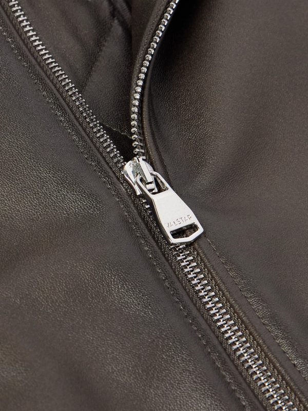 Oversized Leather Bomber Jacket - CU