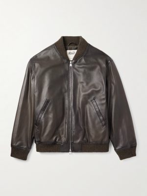 Oversized Leather Bomber Jacket Oversized Leather Bomber Jacket