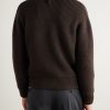 Camionaire Ribbed Wool Zip-Up Sweater - BK