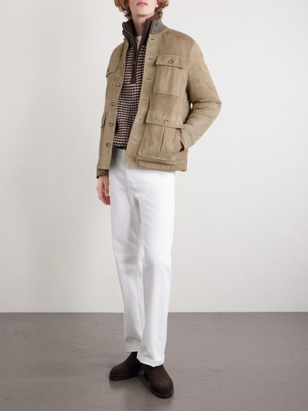 Brera Padded Suede Field Jacket - OU Brera Padded Suede Field Jacket - OU