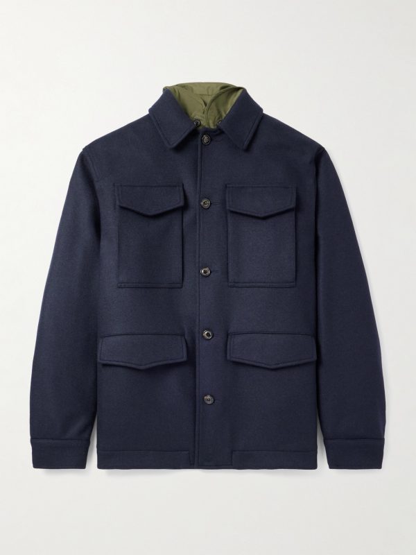 Demetry Wool-Blend Field Jacket with Detachable Shell Gilet