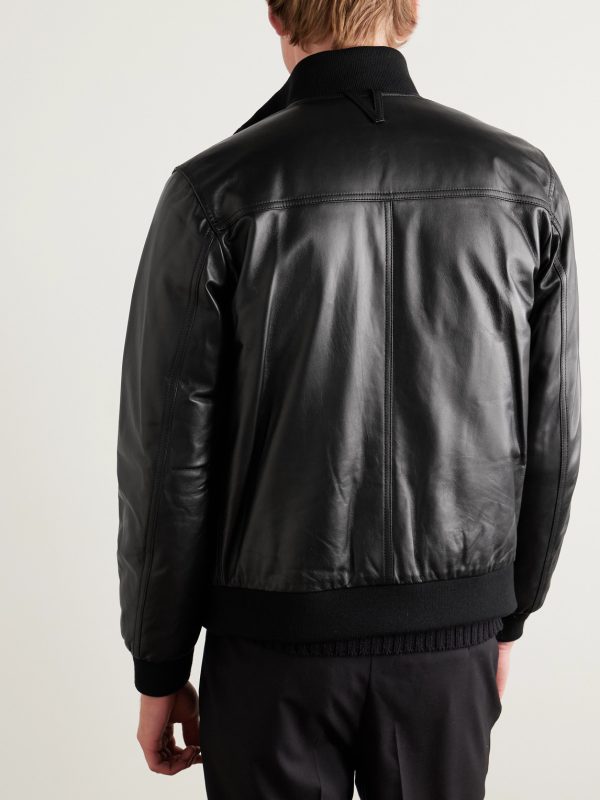 Valstarino Leather Down Jacket - BK Valstarino Leather Down Jacket - BK