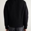 Wool Zip-Up Sweater - BK Wool Zip-Up Sweater - BK