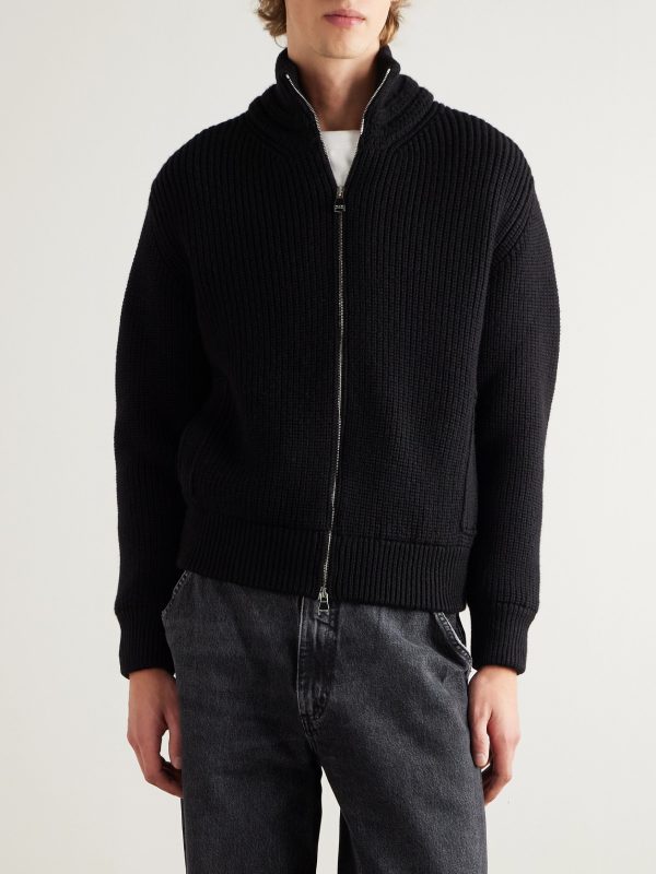 Wool Zip-Up Sweater - FR Wool Zip-Up Sweater - FR