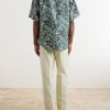 Printed Silk Satin Shirt - BK Printed Silk Satin Shirt - BK