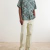 Printed Silk Satin Shirt - OU Printed Silk Satin Shirt - OU