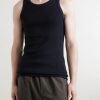 Ribbed Organic Cotton-Jersey Tank Top - FR
