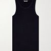 Ribbed Organic Cotton-Jersey Tank Top