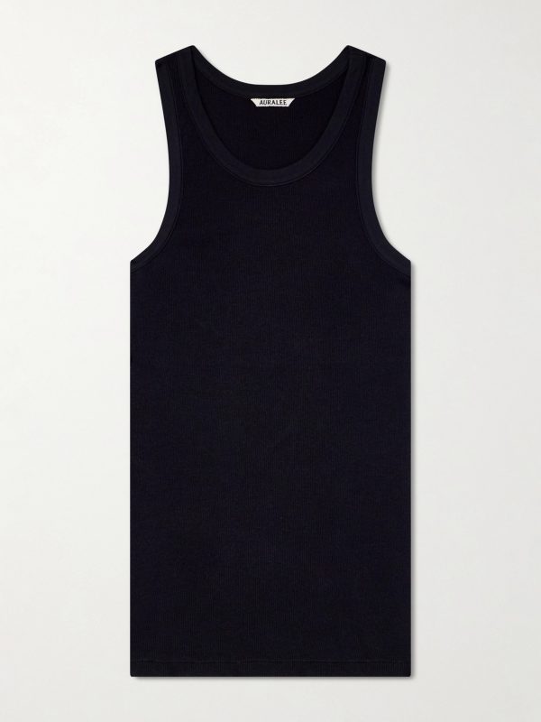 Ribbed Organic Cotton-Jersey Tank Top