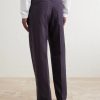 Drawstring Cotton Straight-Leg Trousers - BK