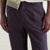 Drawstring Cotton Straight-Leg Trousers - CU