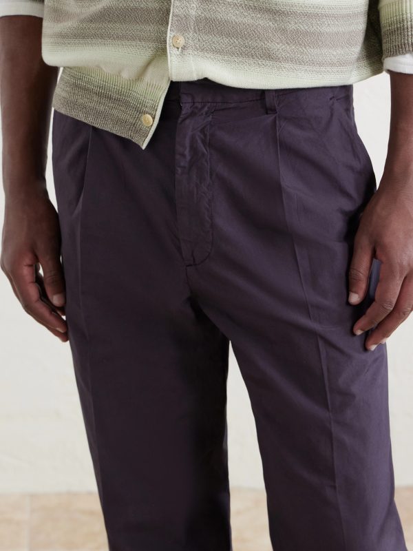 Drawstring Cotton Straight-Leg Trousers - CU