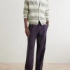 Drawstring Cotton Straight-Leg Trousers - OU