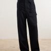 Wide-Leg Wool Herringbone Cargo Trousers - FR