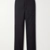 Wide-Leg Wool Herringbone Cargo Trousers