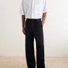 Wide-Leg Wool Herringbone Cargo Trousers - OU