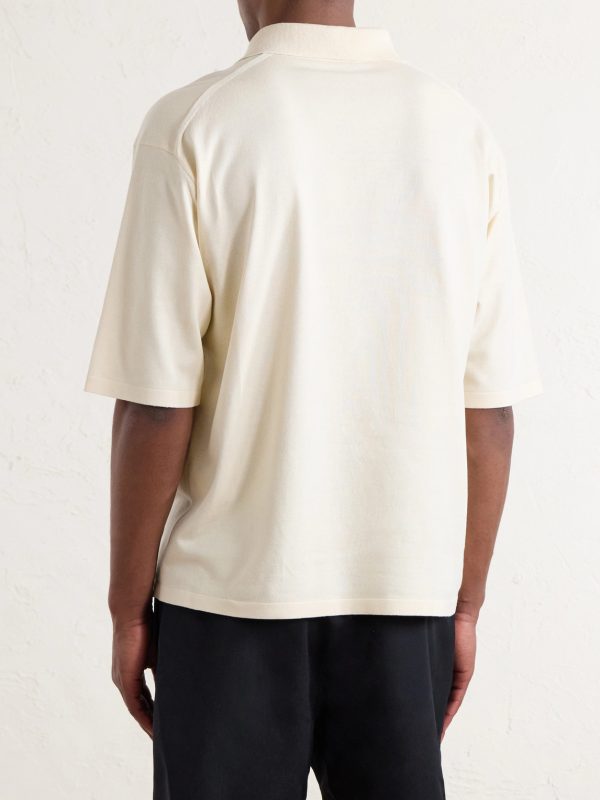 Knitted Silk Polo Shirt - BK Knitted Silk Polo Shirt - BK