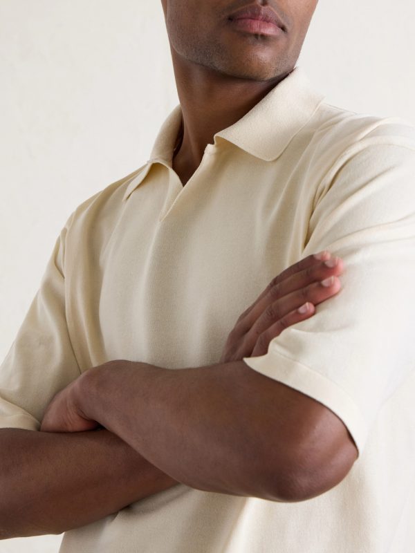Knitted Silk Polo Shirt - CU Knitted Silk Polo Shirt - CU