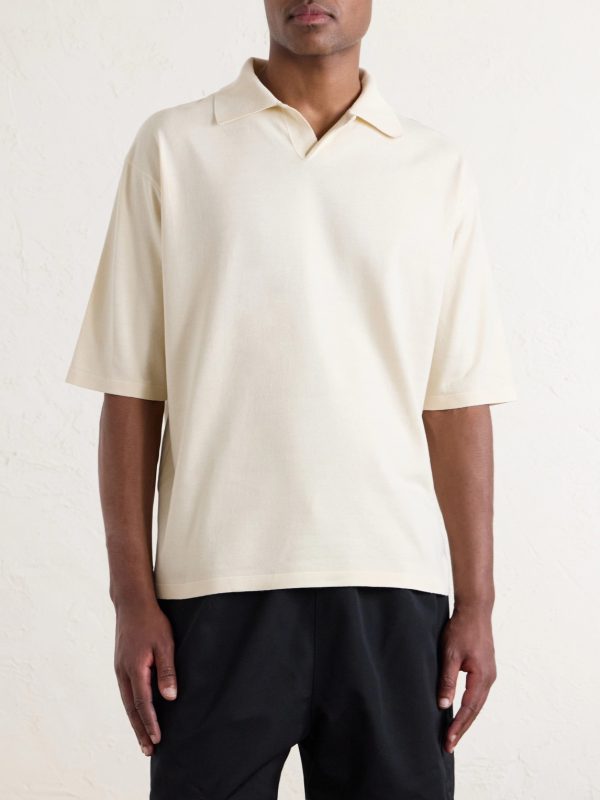 Knitted Silk Polo Shirt - FR Knitted Silk Polo Shirt - FR