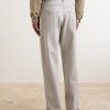 Wide-Leg Twist Brown Cotton Jeans - BK Wide-Leg Twist Brown Cotton Jeans - BK