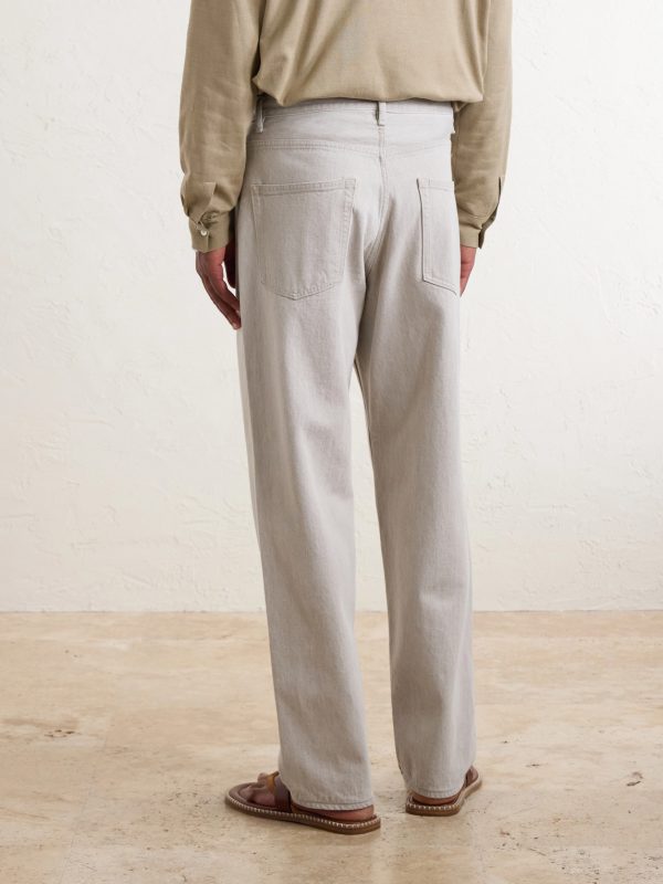 Wide-Leg Twist Brown Cotton Jeans - BK Wide-Leg Twist Brown Cotton Jeans - BK