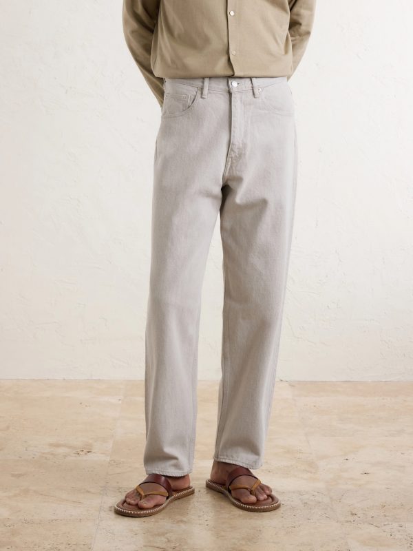 Wide-Leg Twist Brown Cotton Jeans - FR Wide-Leg Twist Brown Cotton Jeans - FR
