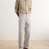 Wide-Leg Twist Brown Cotton Jeans - OU Wide-Leg Twist Brown Cotton Jeans - OU