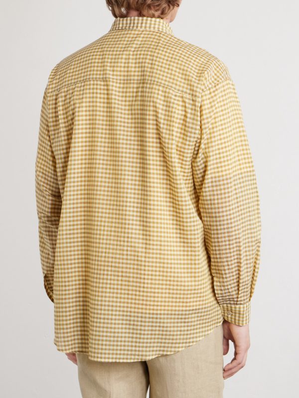 Checked Cotton-Poplin Shirt - BK Checked Cotton-Poplin Shirt - BK