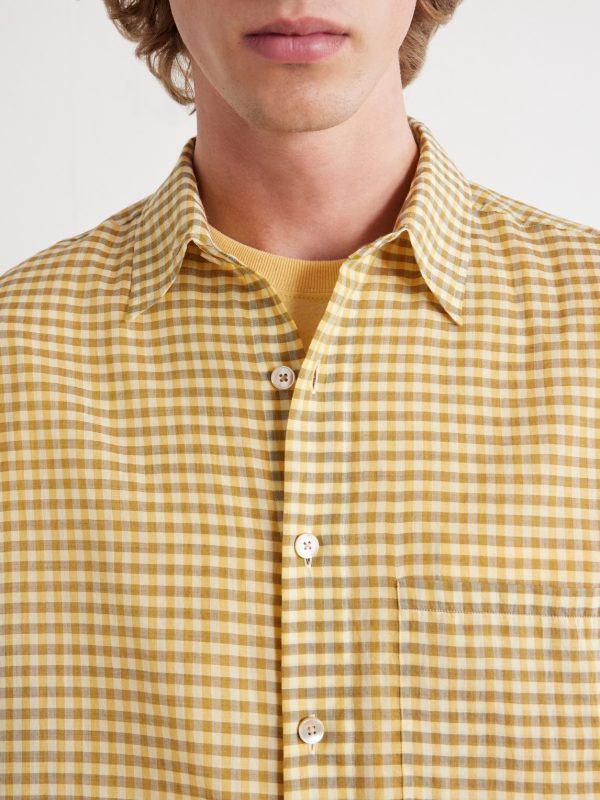 Checked Cotton-Poplin Shirt - E1 Checked Cotton-Poplin Shirt - E1