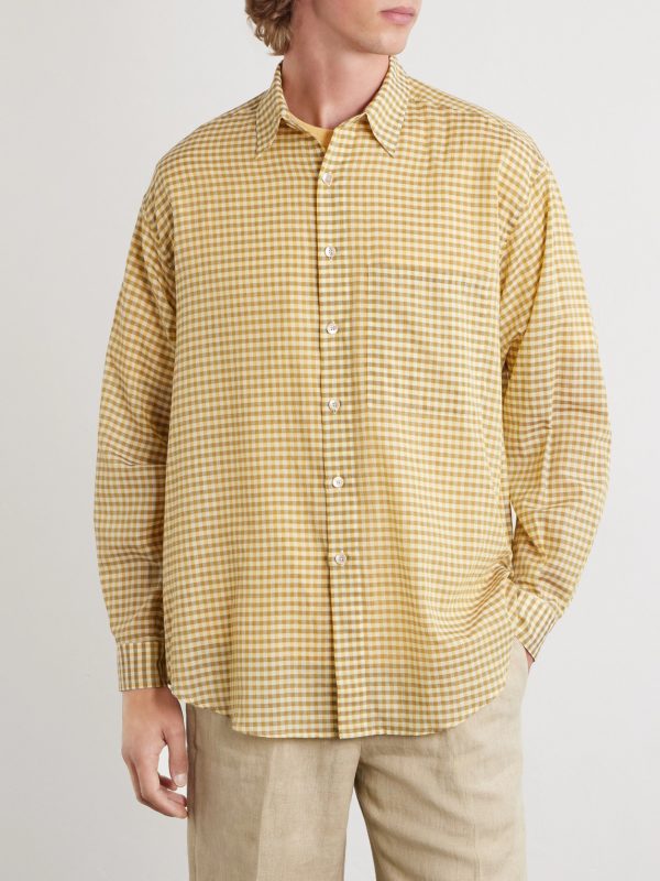 Checked Cotton-Poplin Shirt - FR Checked Cotton-Poplin Shirt - FR