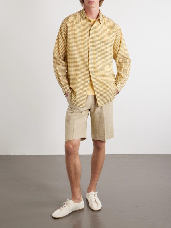 Checked Cotton-Poplin Shirt - OU Checked Cotton-Poplin Shirt - OU