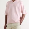 Knitted Silk Polo Shirt - FR Knitted Silk Polo Shirt - FR
