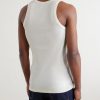 Ribbed Organic Cotton-Jersey Tank Top - BK