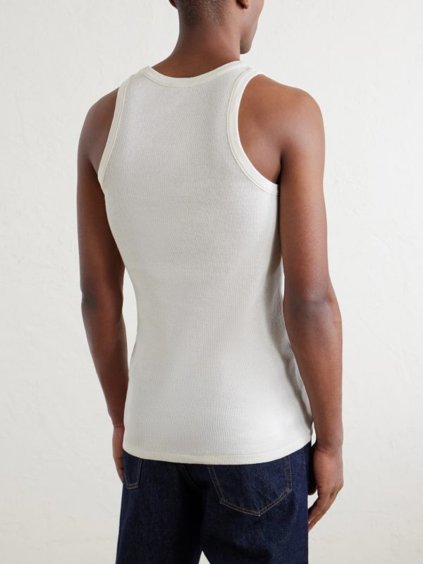 Ribbed Organic Cotton-Jersey Tank Top - BK