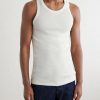 Ribbed Organic Cotton-Jersey Tank Top - FR