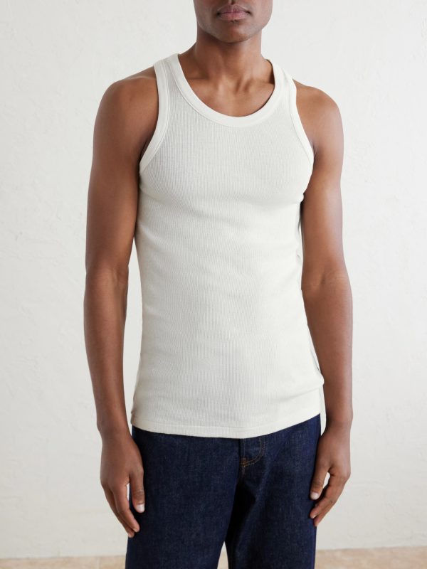 Ribbed Organic Cotton-Jersey Tank Top - FR