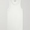Ribbed Organic Cotton-Jersey Tank Top